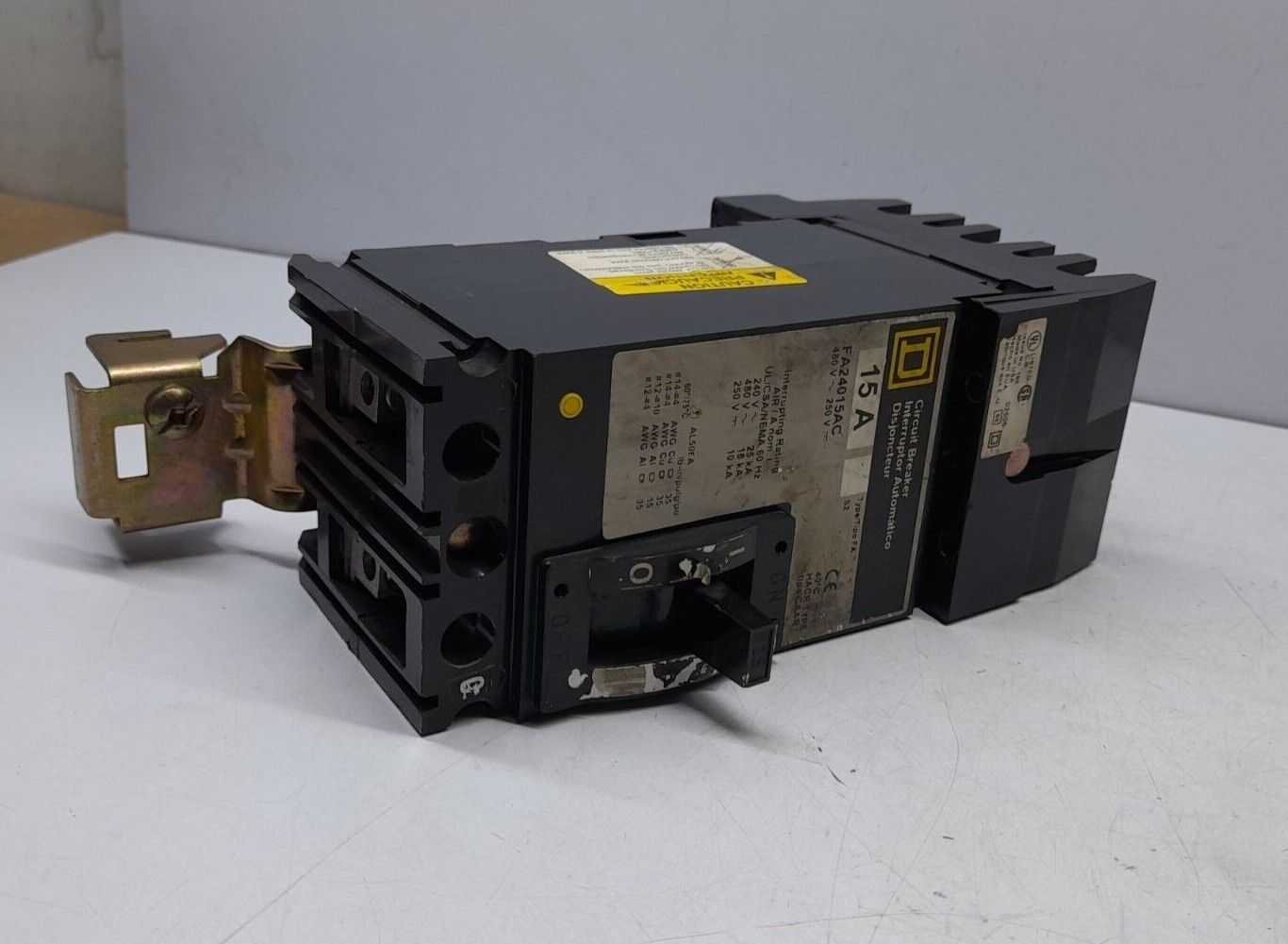 Square D FA24015 AC Circuit Breaker 15A 480VAC 250VDC