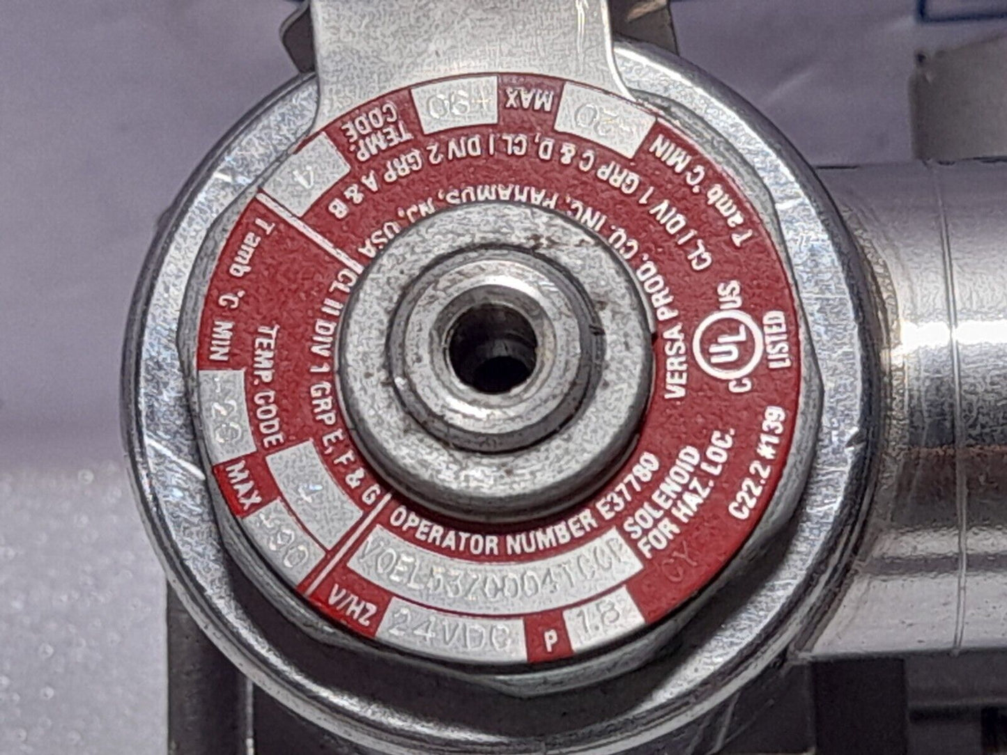 Versa VAG-4522-316-136PE-XXJ-D024 Solenoid Valve Min-Max 40-175 PSI 2.76-12.1 Ba