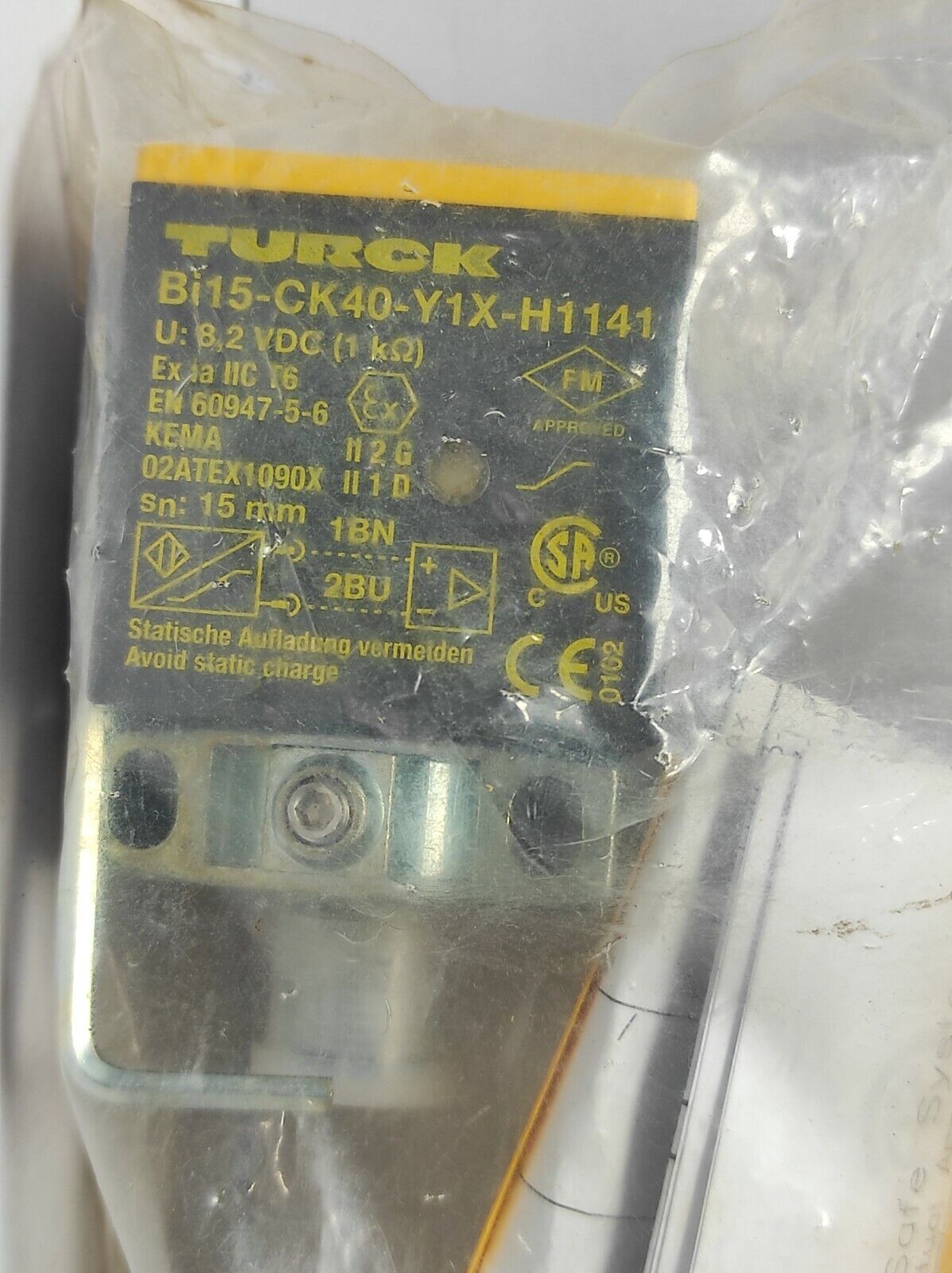 Turck Bi15-CK40-Y1X-H1141 Inductive Sensor Bi15CK40Y1XH1141