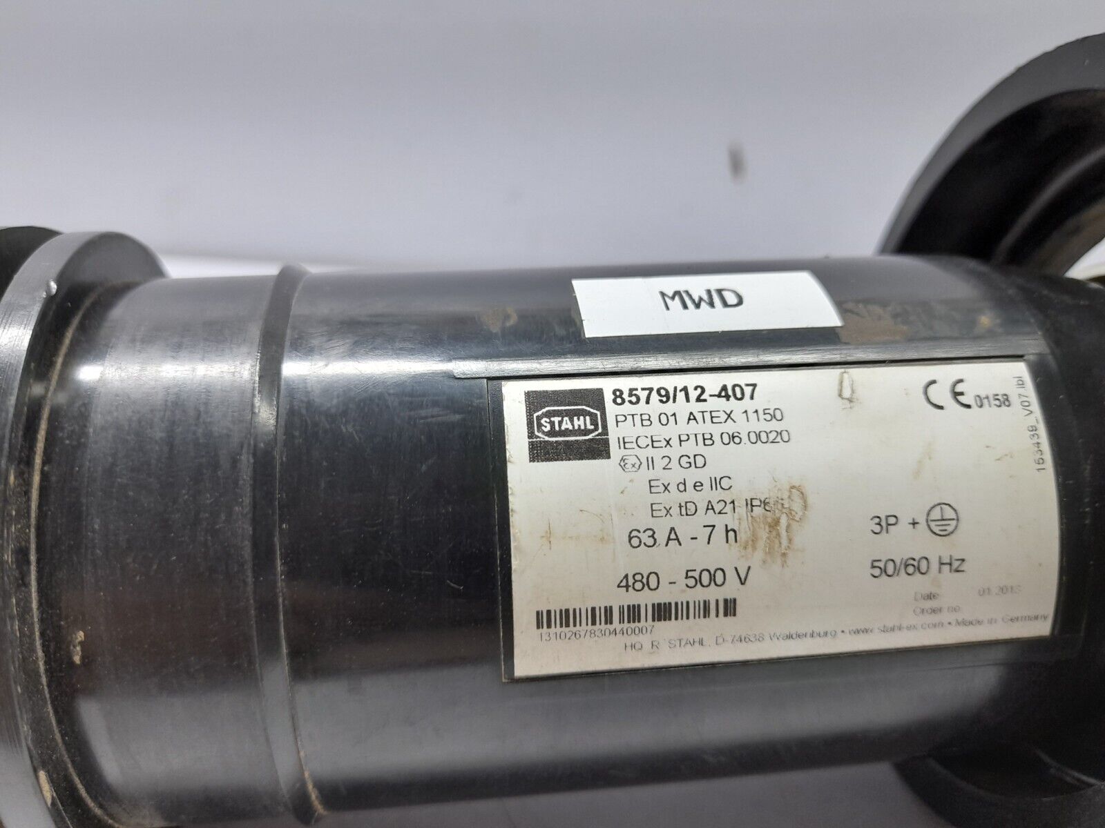 Stahl 8579/12-407 Plug 63A-7h 3P+E 480-500V 50/60Hz