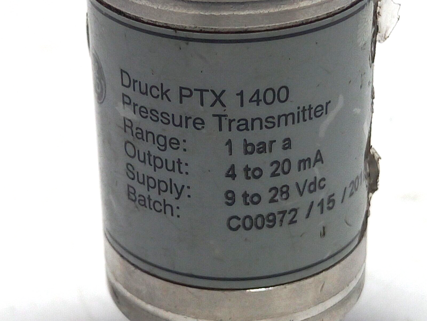 GE Druck PTX 1400 Pressure Transmitter Range 1 bar a Out 4 to 20 mA Supply 9 to