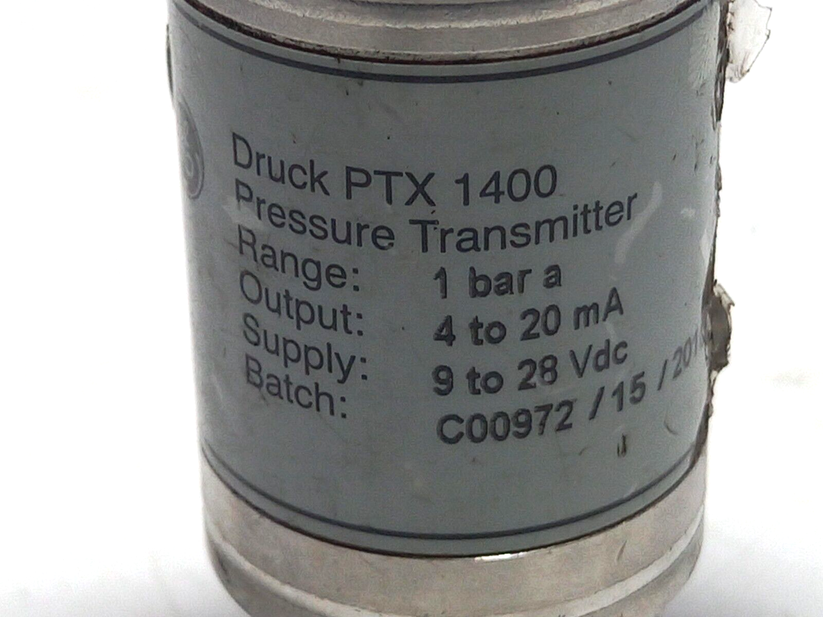 GE Druck PTX 1400 Pressure Transmitter Range 1 bar a Out 4 to 20 mA Supply 9 to