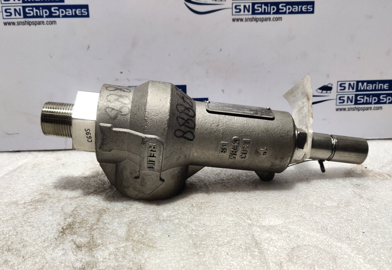 Taylor Valve T-8250-1 Relief Valve ¾ Size 126-190 Range 150Psig