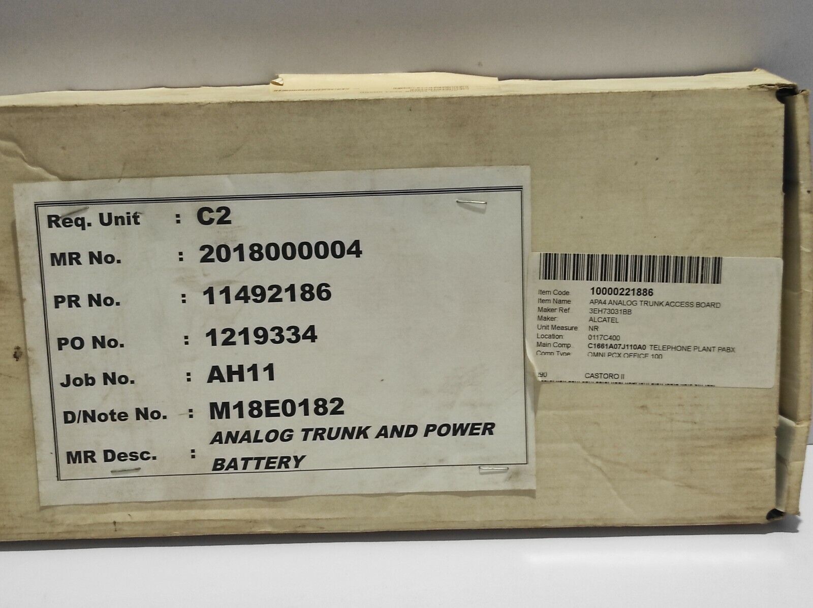 Alcatel 3EH73031BEJF03 Analog Trunk APA4 Board 3EH73031BE APA4 HU QLSLAC