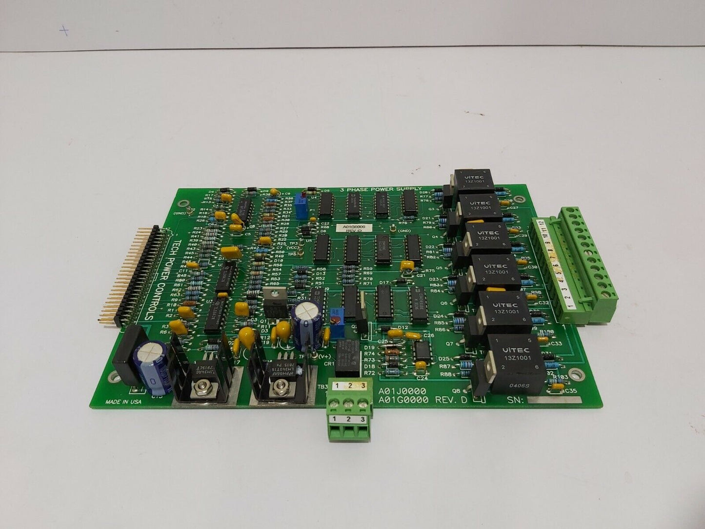 TECH POWER CONTROLS A01J0000/A01G0000 REV-D 3 PHASE POWER SUPPLY 
