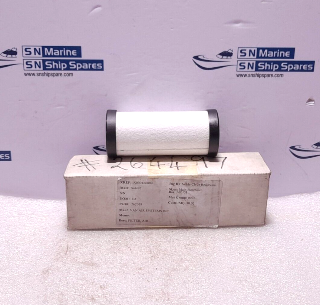 Van Air System 26-2059 Filter Element E200-55-A E100-30-A
