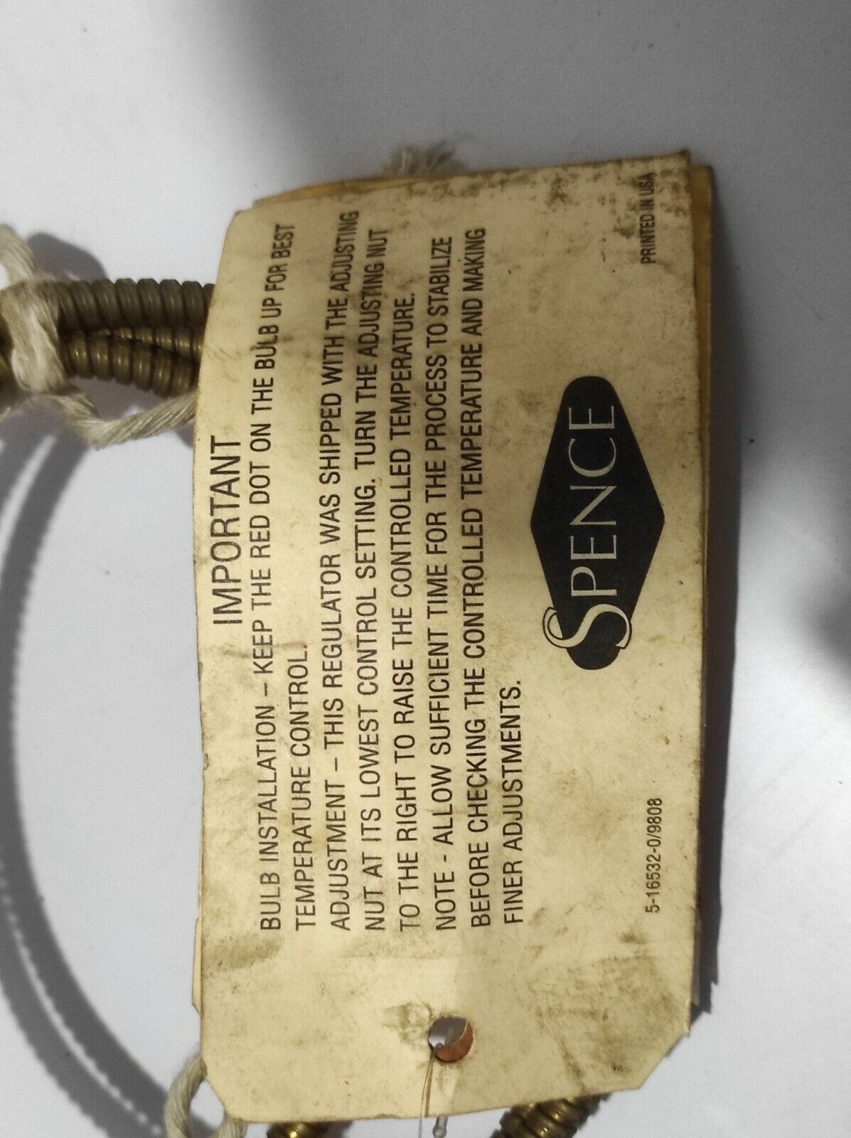 Spence Series 2000 Temperature Regulator 