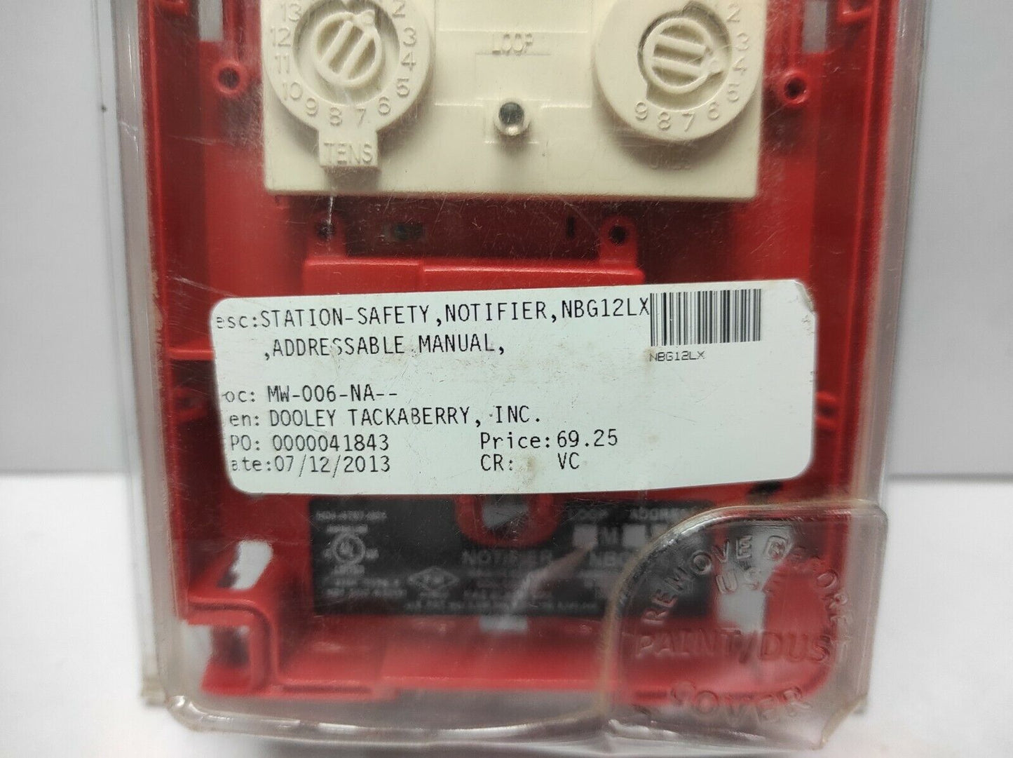 Notifier By Honeywell NBG-12LX Addressable Pull Station