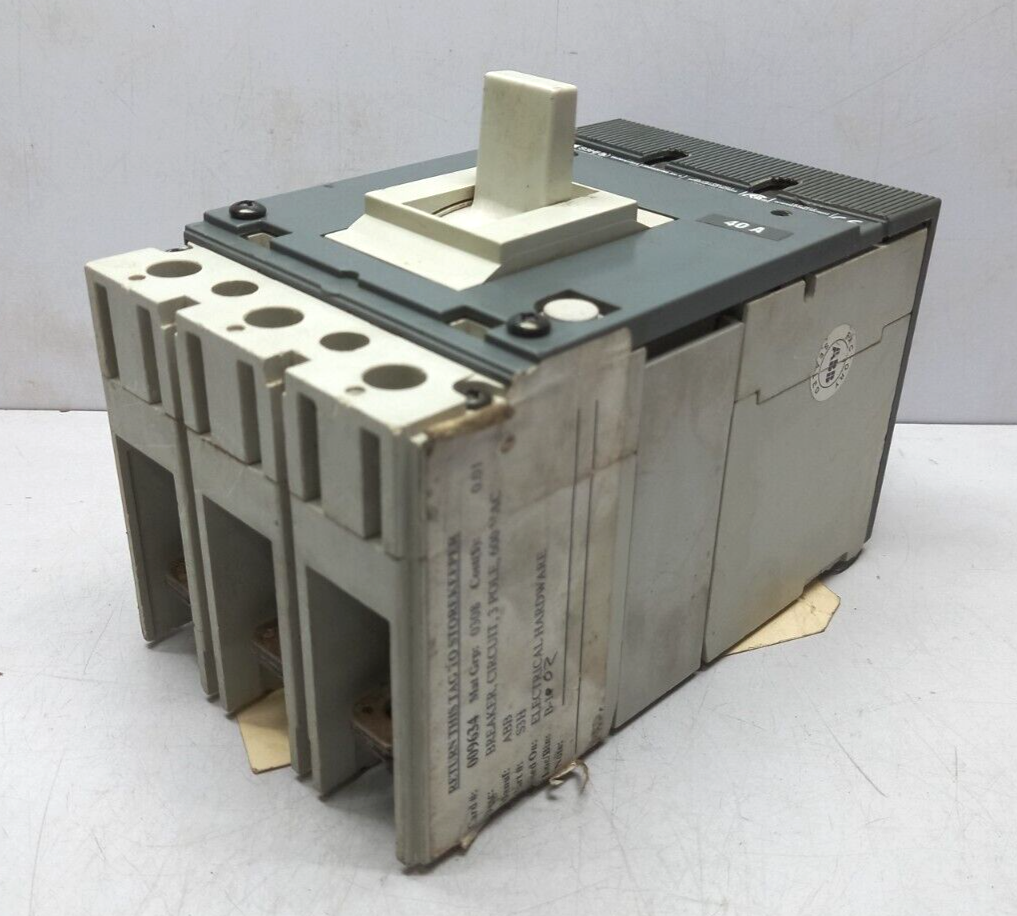 ABB S3H Circuit Breaker 40A 3P 600VAC 600VDC