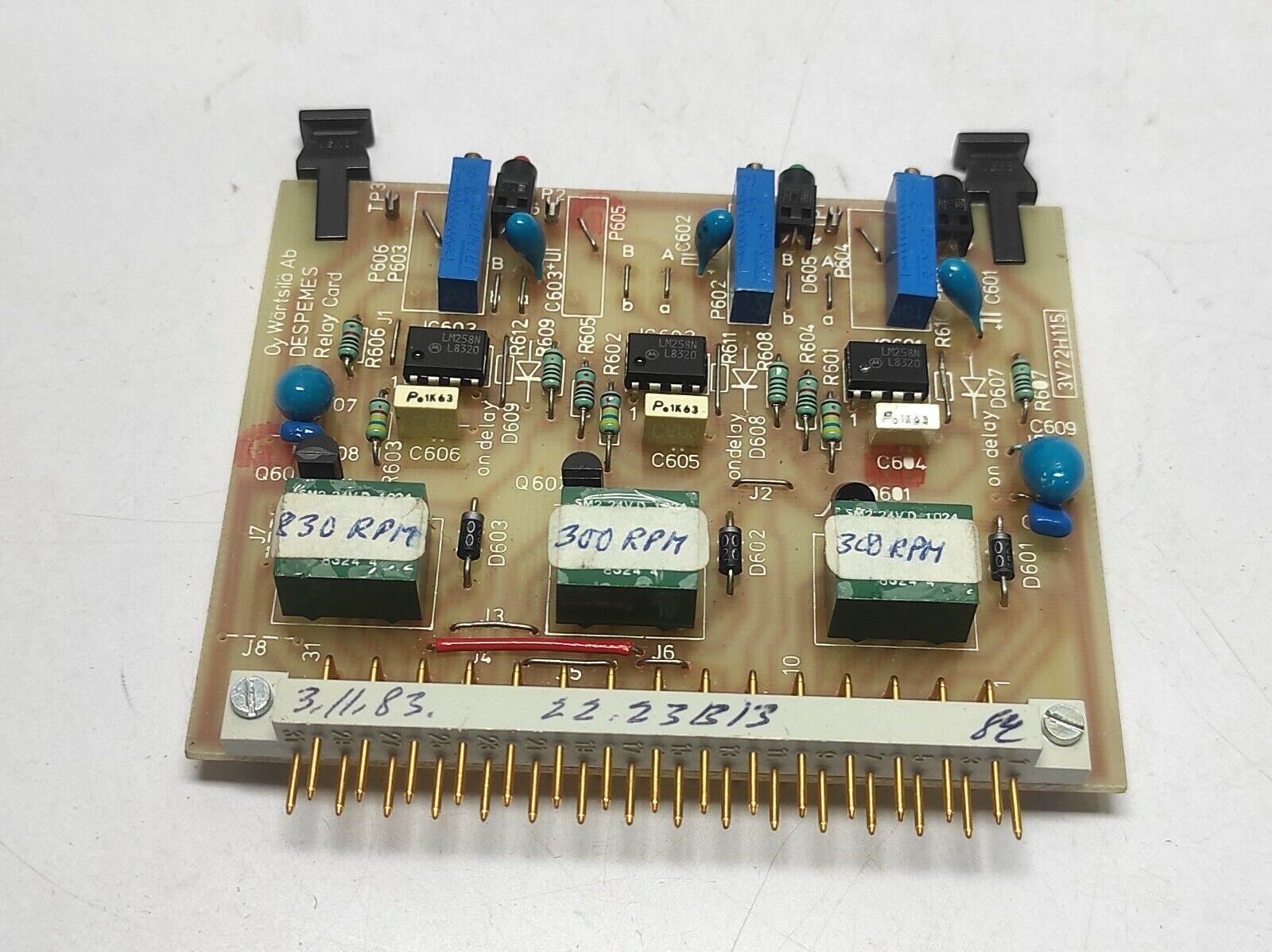Wartsila 3V72H115 Relay Card 2223B001300 22.23B13