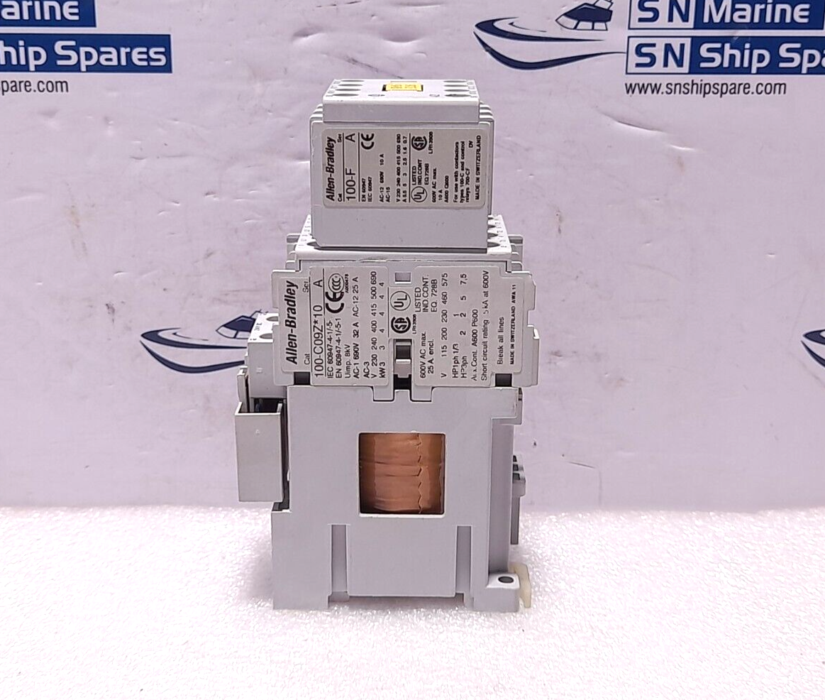 Allen Bradley 100-C09Z*10 Ser A 24VDC Contactor With 100-FA22 Ser A Auxiliary Co