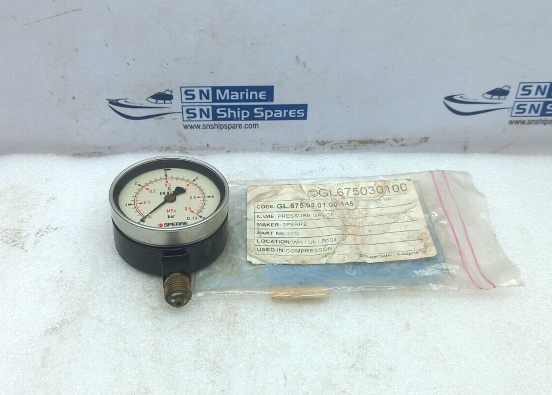 Wika 0-6Bar 0-0.6 MPa Pressure Gauge Sperre 3770