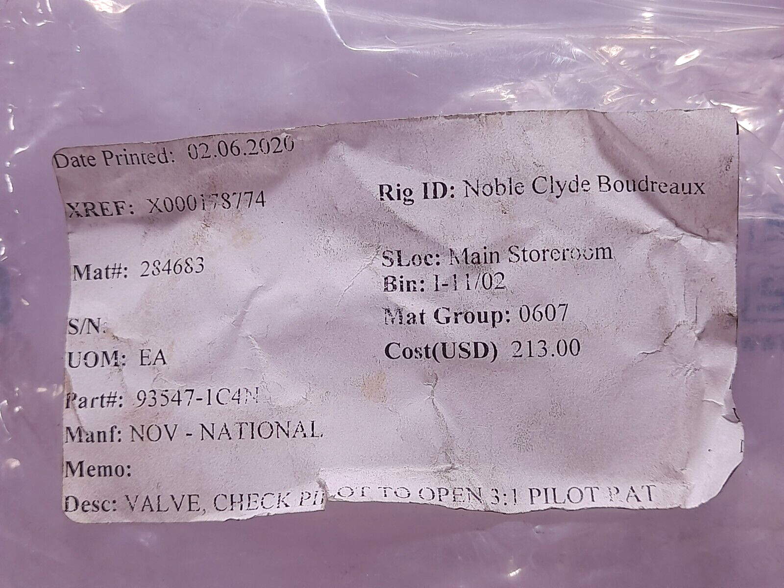 Sun Hydraulic CKCC-XAN Check Valve