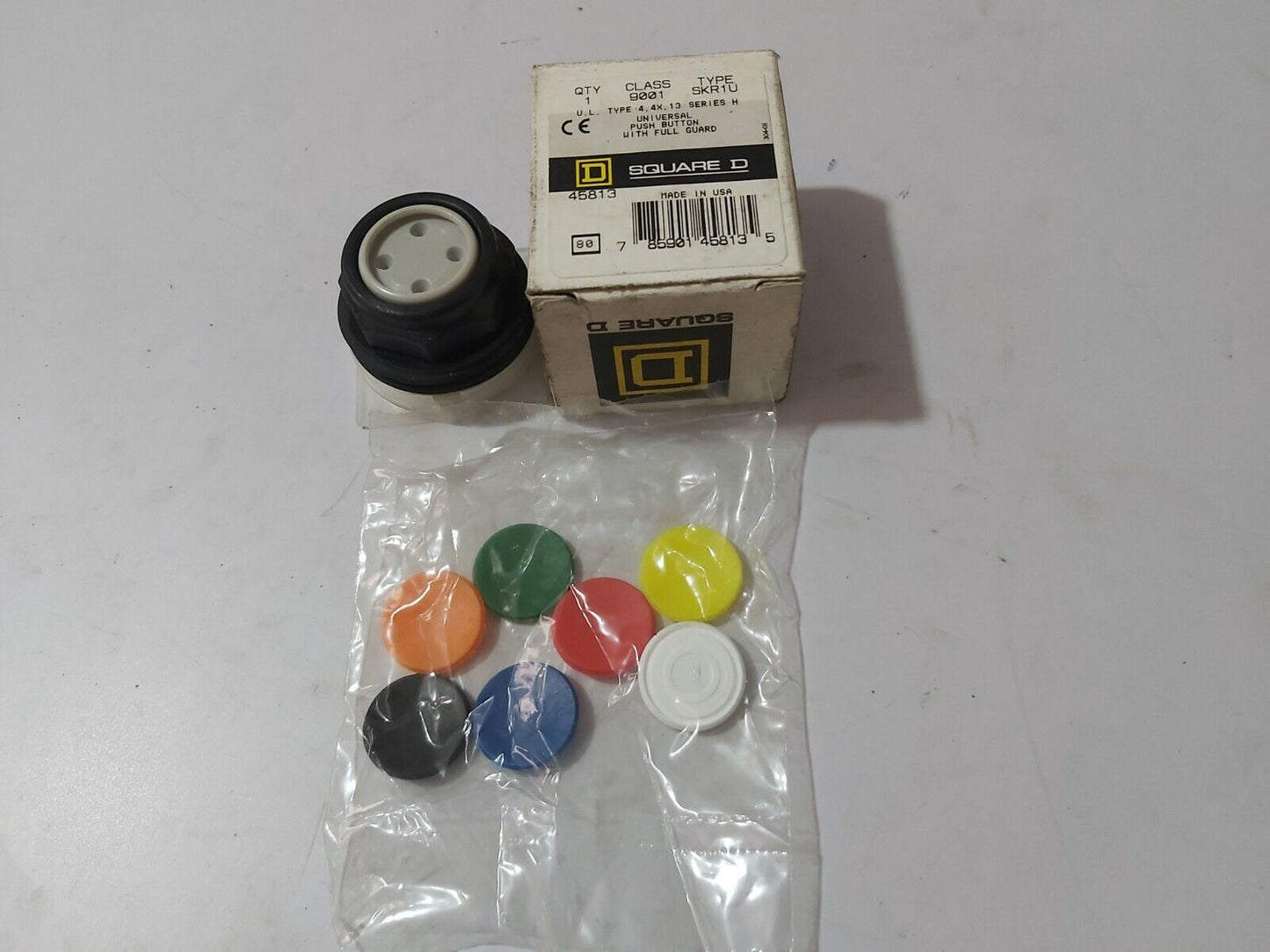 SQUARE D 9001SKR1U 9001 SKR1U UNIVERSAL PUSH BUTTON WITH FULL GUARD 