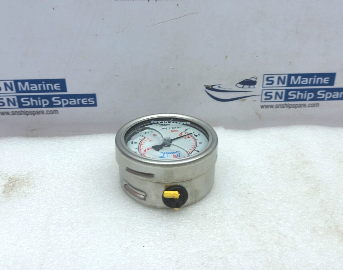 Swagelok PGI-63B-BC9-LAX1 Pressure Gauge IND 63mm, Bay Ring 0-9Bar