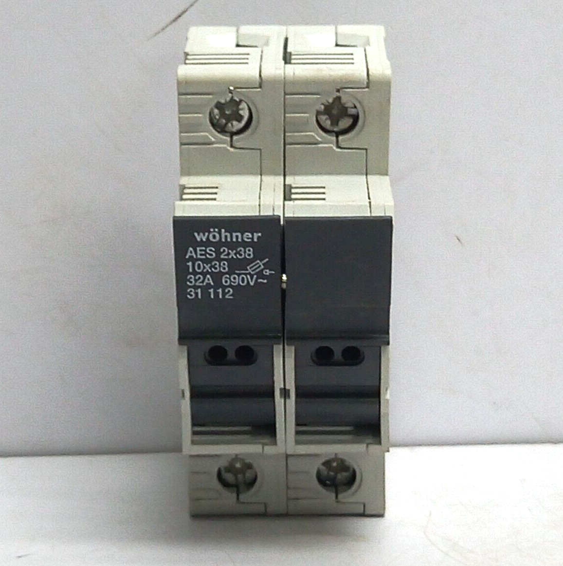 Wohner 31112.000 Holder For Cylindrical Fuses 10x38 2P AES 2x38 10x38 32A 690V~