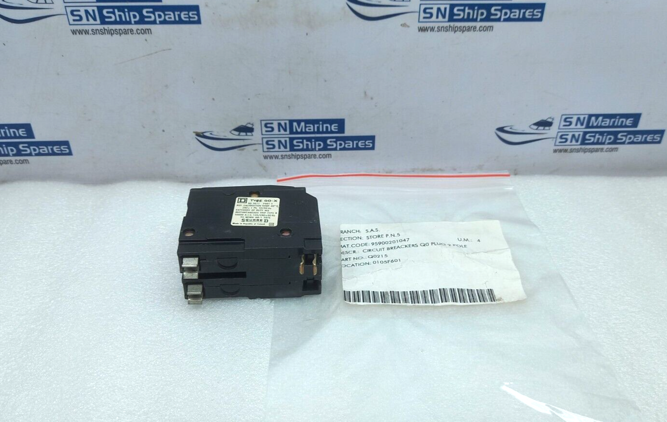 Square D Q0215 Circuit Breaker 2Pole Type: QO-X 240V 1Ph. 50/60Hz