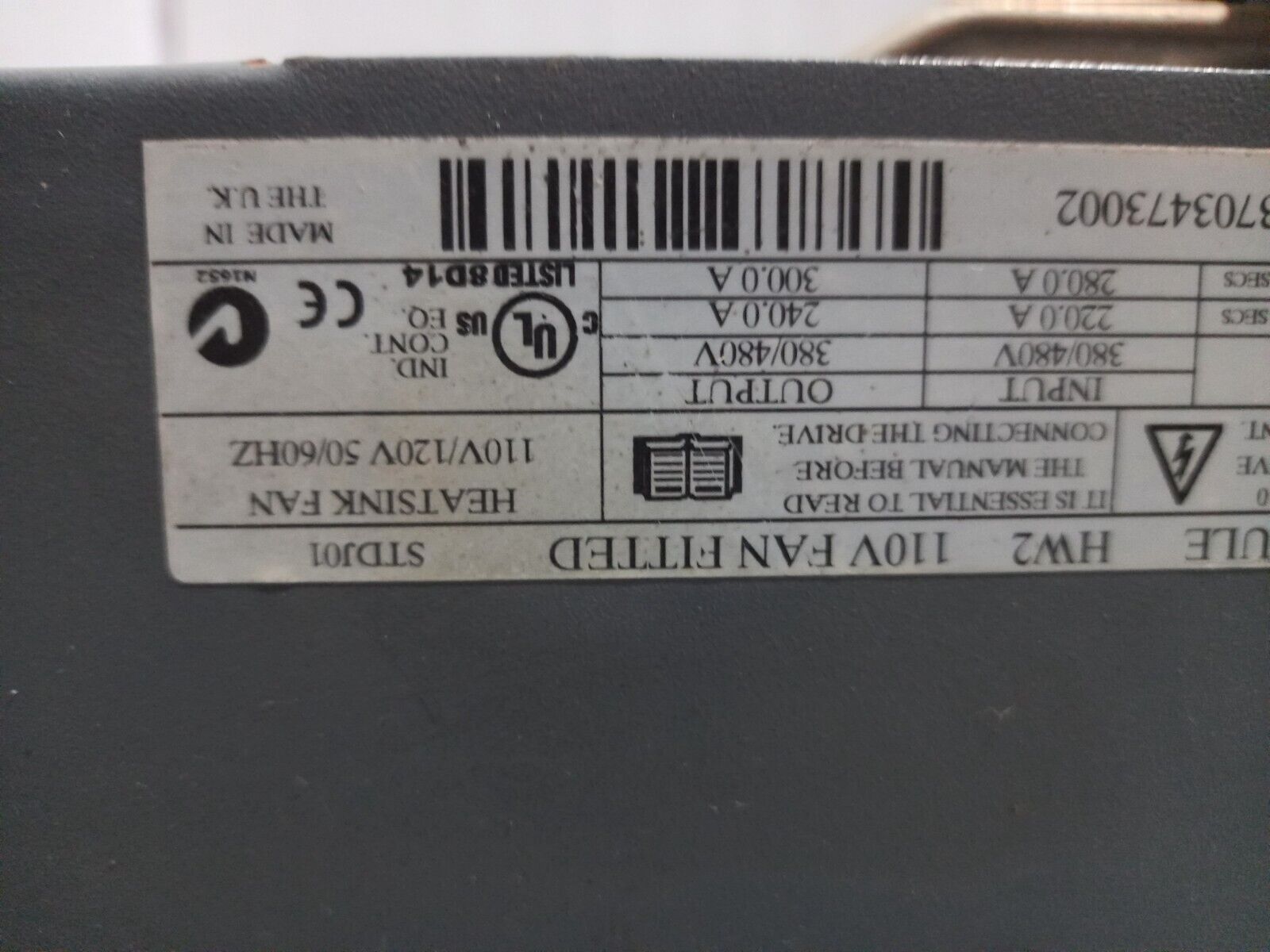Control Techniques UNI5401 Power Module HW2 Unidrive Size 5 Power Module