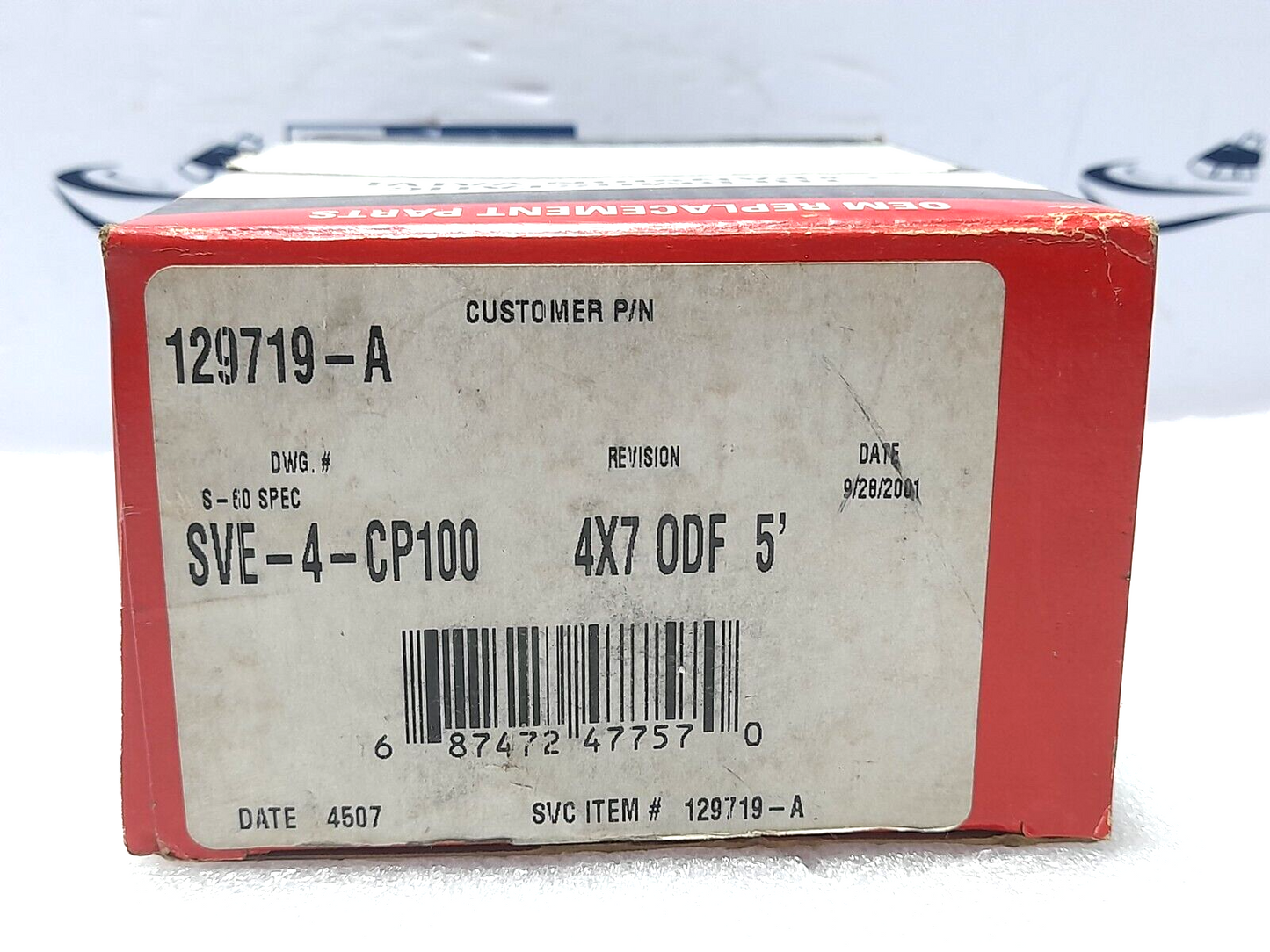 Sporlan SVE-4-CP100 Thermal Expansion Valve 4X7 ODF 5’ Parker 129719 129719-A