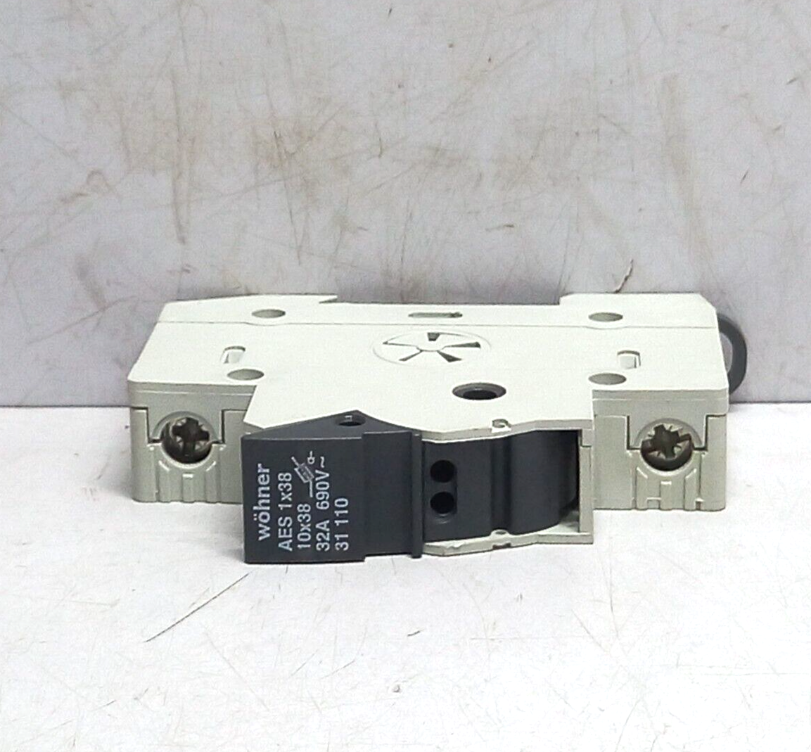 Wohner 31110.000 Holder For Cylindrical Fuses 10x38 1P AES 1x38 10x38 32A 690V~