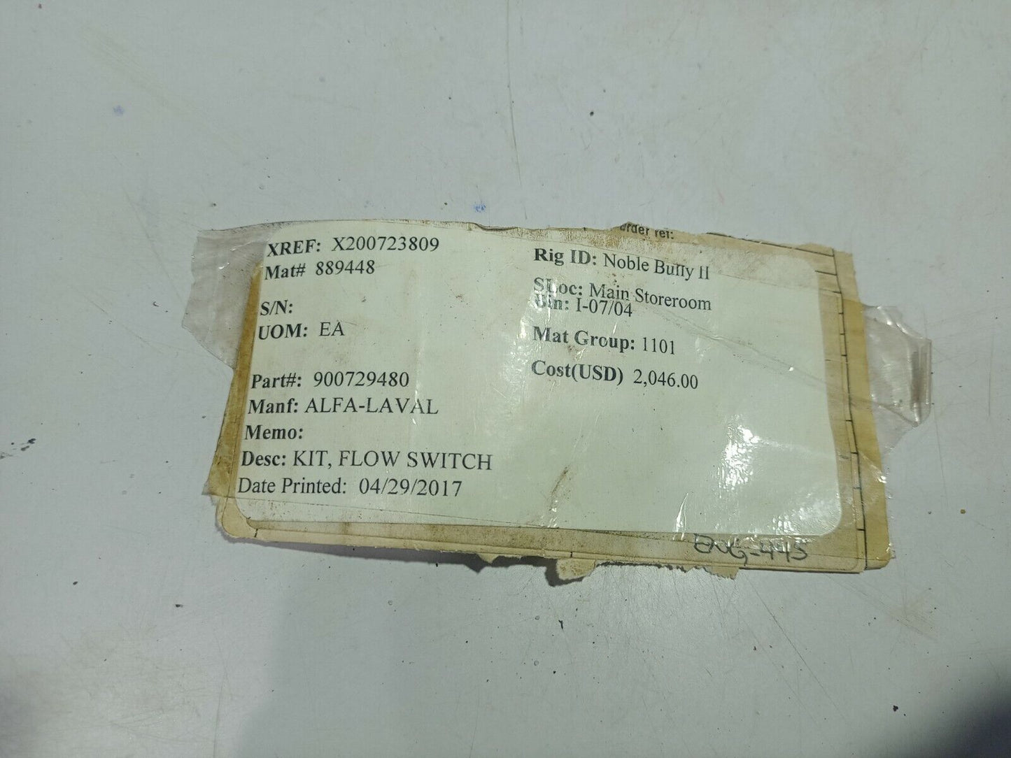 SMC PF3W704-F03-B-M Flow Switch Kit Alfa-laval 900729480 / PF3W704F03-BM