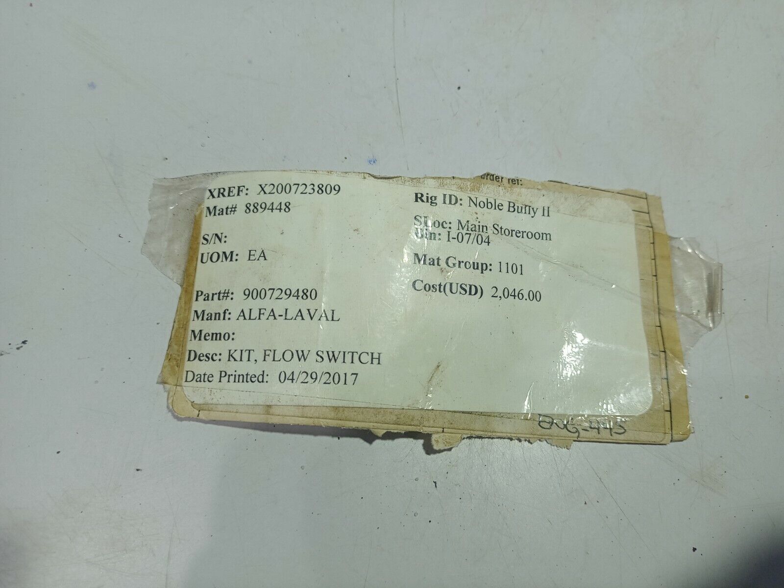 SMC PF3W704-F03-B-M Flow Switch Kit Alfa-laval 900729480 / PF3W704F03-BM