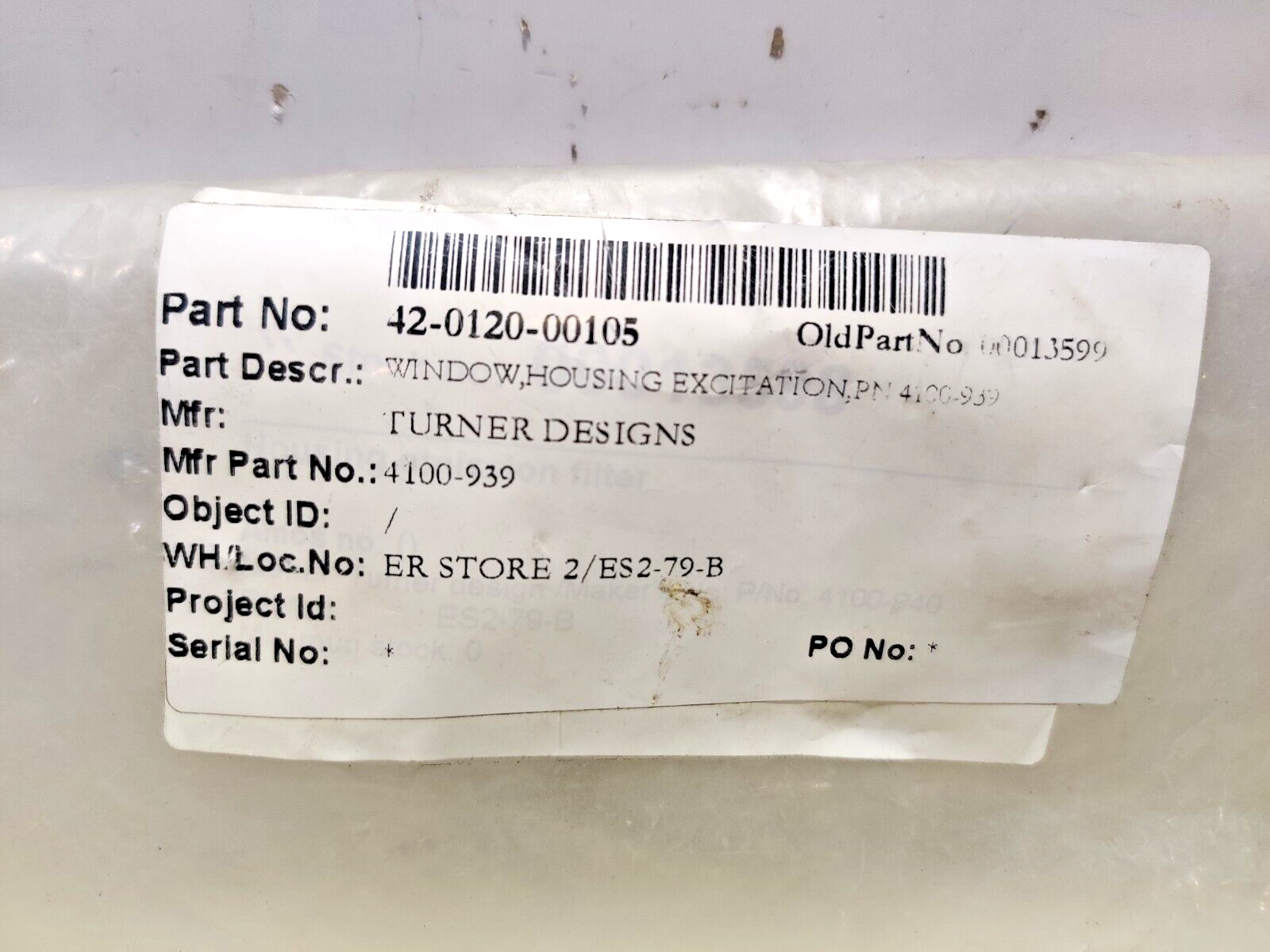 Turner Design 4100-939 Housing Window Excitation