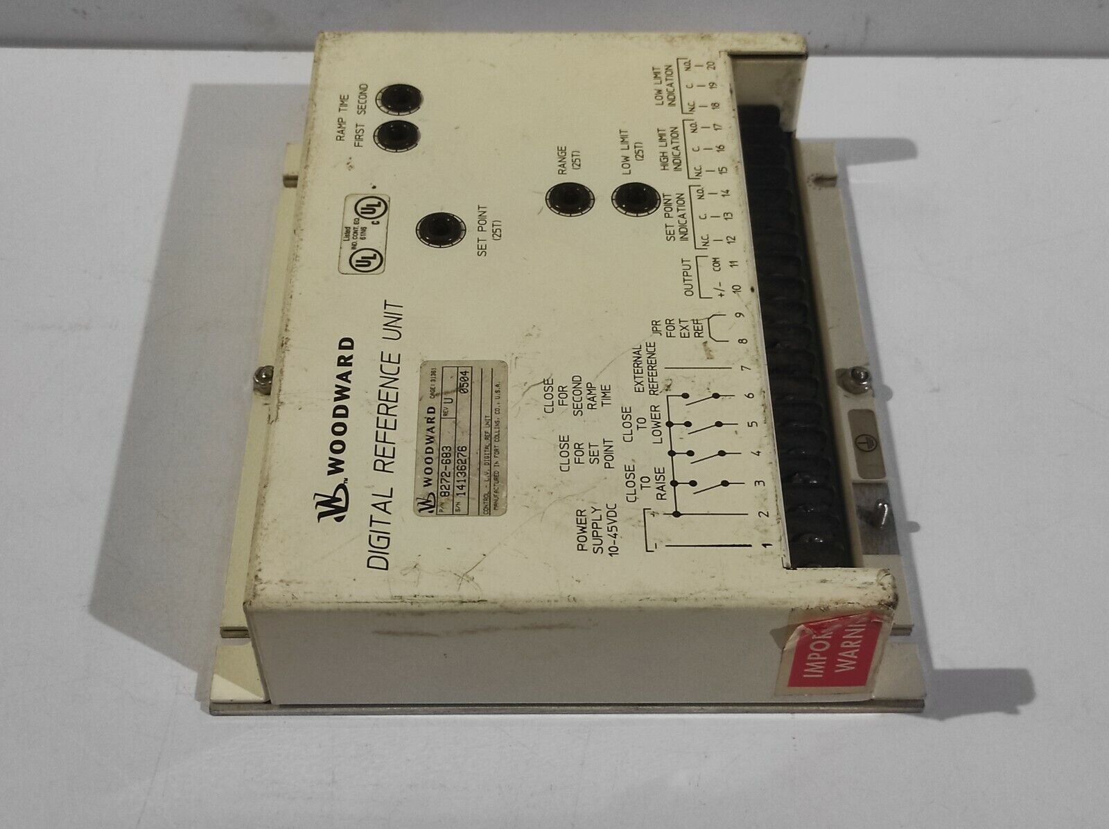 Woodward 8272-683 Rev U Digital Reference Unit 8272683