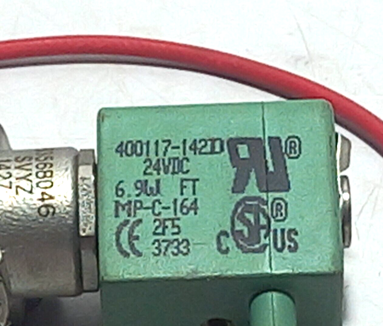 Asco U8356B46V Solenoid Valve 6.9W Air, Lt. Oil, Water 35 PSI 400117-142D 24VDC
