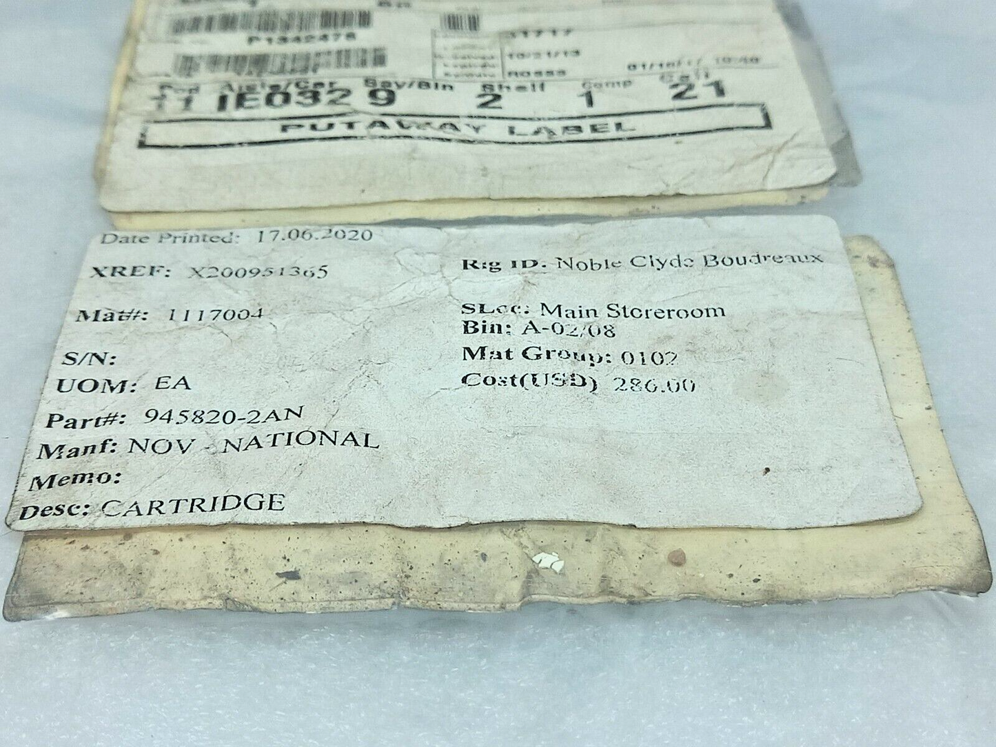 Sun Hydraulics RPGC-LAN Cartridge Valve 5059253 NOV 945820-2AN