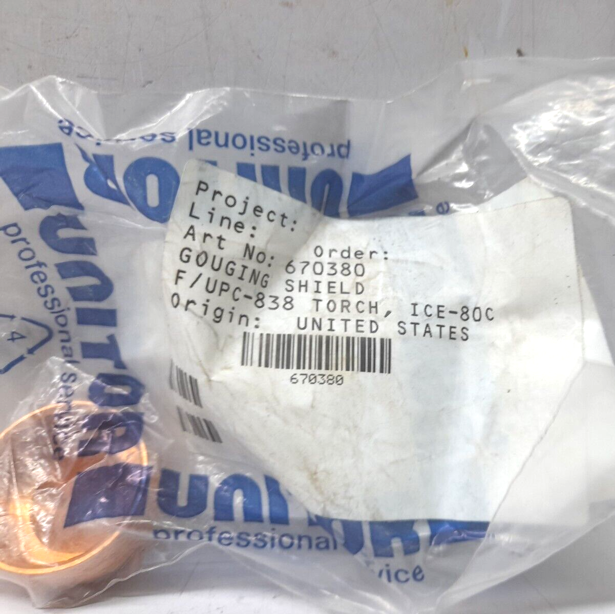 Unitor 670380 Retaining Cap Gouging Shield For UPC-838 Torch