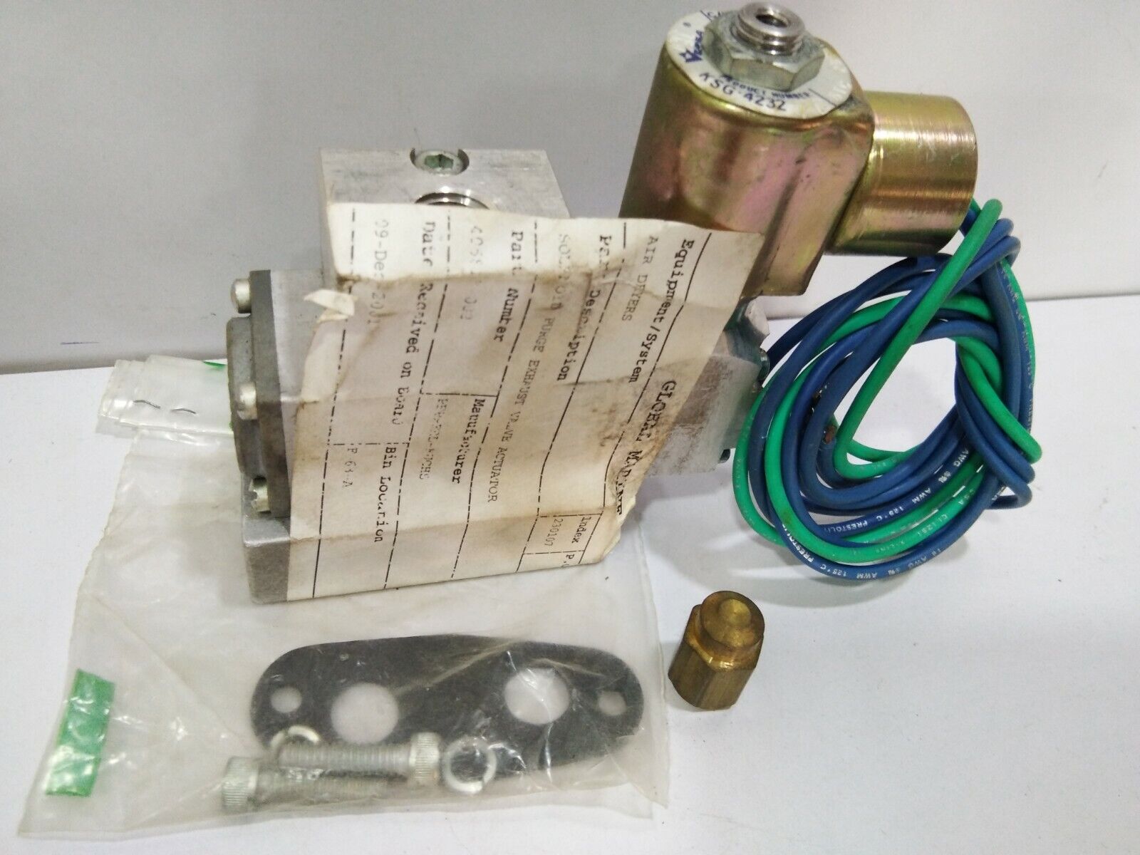 VERSA KSG-4232 SOLENOID PURGE EXHAUST VALVE ACTUATOR 