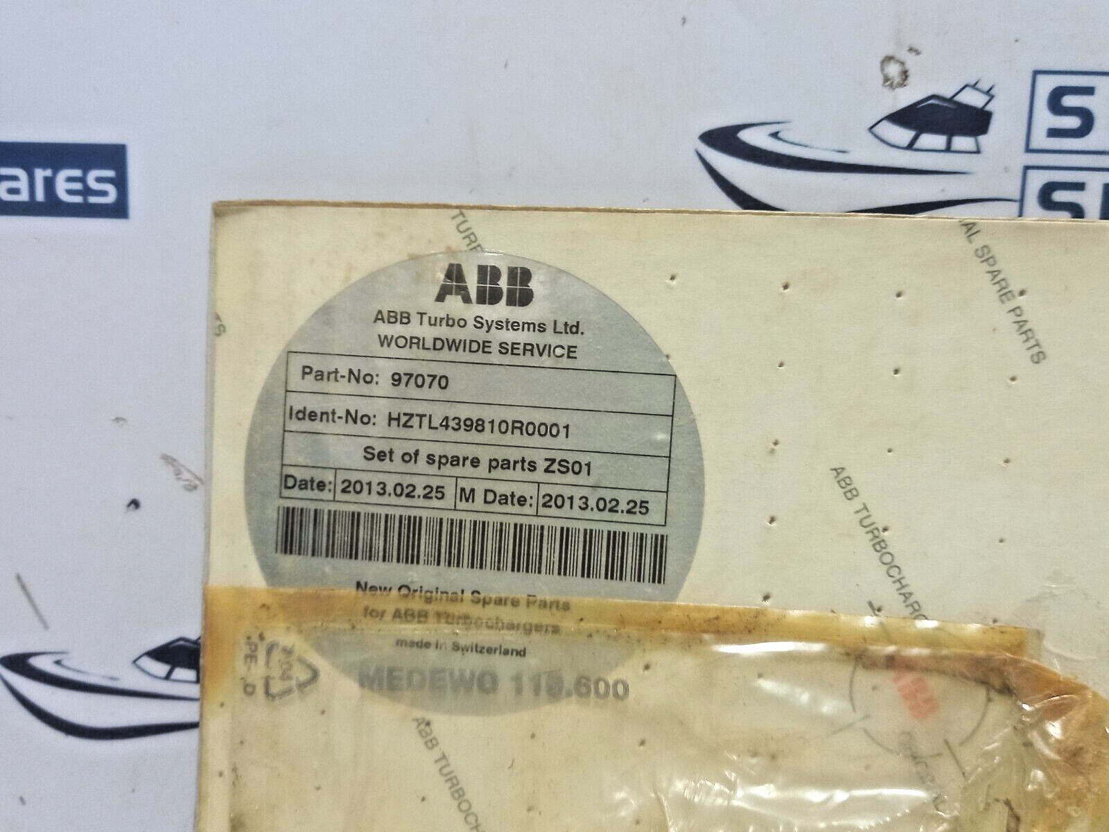 ABB Turbo System 97070 Set Of Spares Parts ZS01 HZTL439810R0001 Incomplete Kit