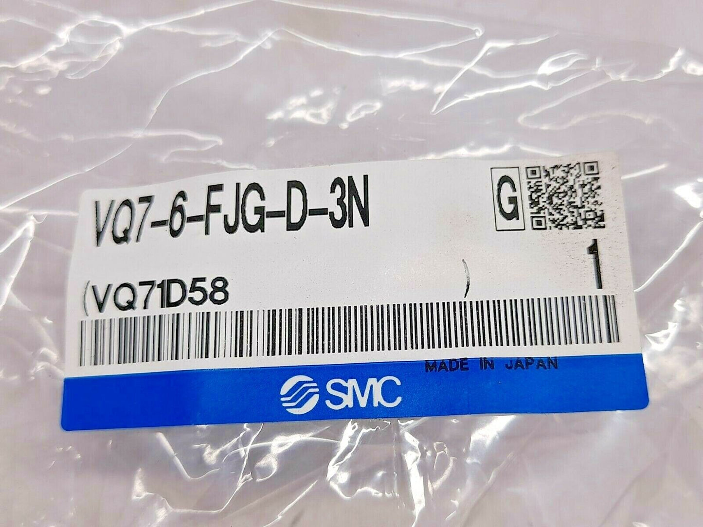 SMC VQ7-6-FJG-D-3N Solenoid Valve DC24V 0.15MPa~1.0MPa 