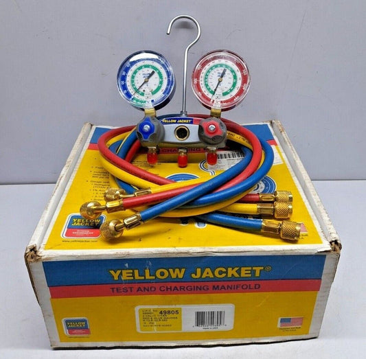 Yellow Jacket 49805 Titan Test And Charging Manifold  686800 2 Valve Titan