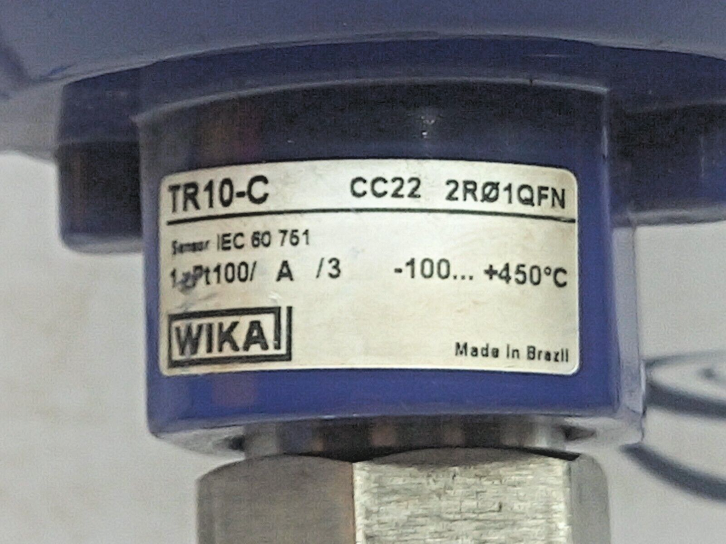 Wika TR-10C Temperature Sensor 1xPt100/A/3 -100...+450 C