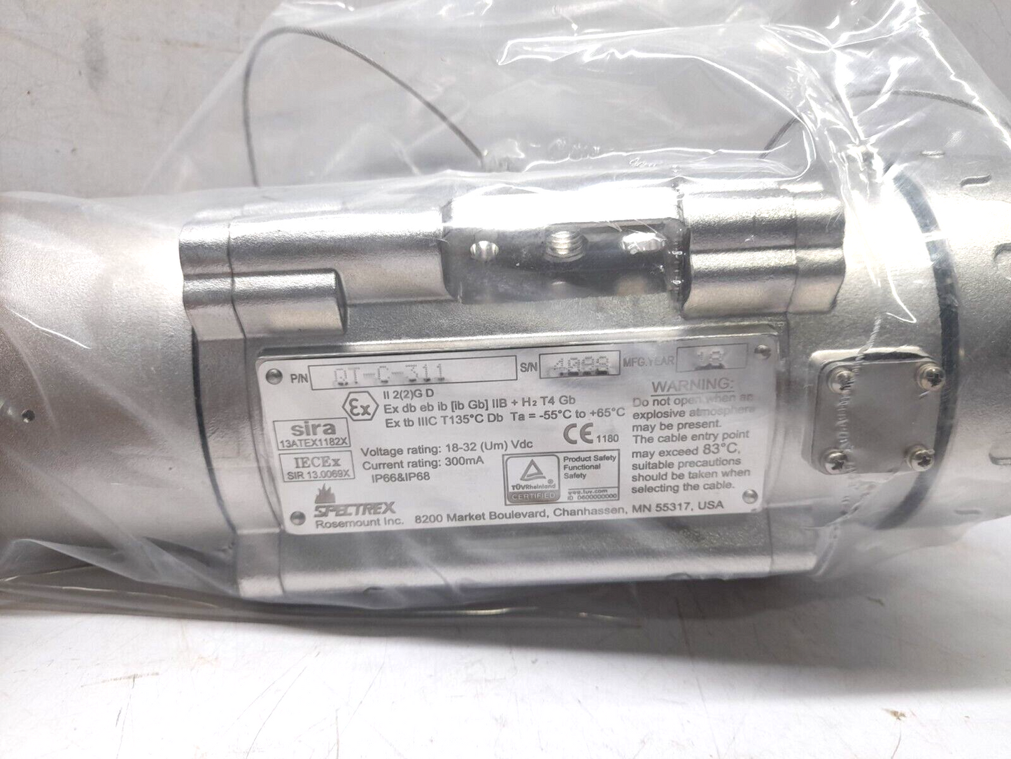 Spectrex Rosemount QT-C-311 Light Source Safeeye Open Path Quasar 900