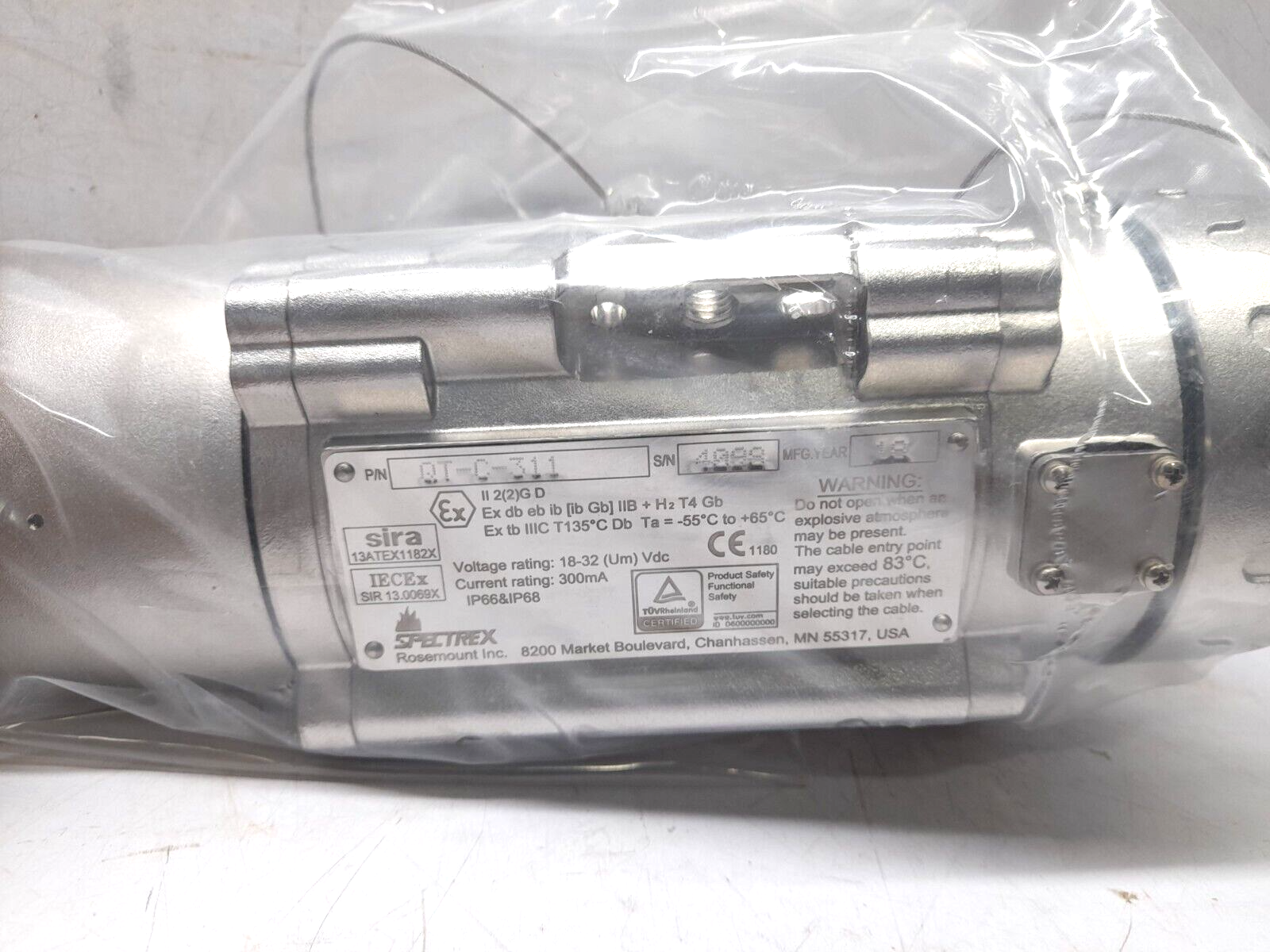 Spectrex Rosemount QT-C-311 Light Source Safeeye Open Path Quasar 900