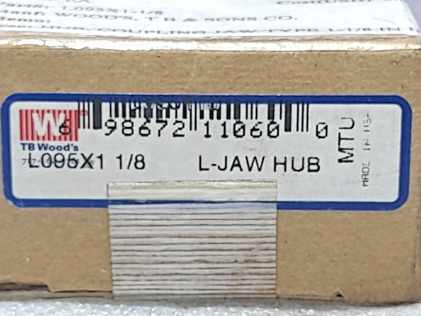 TB WOOD’S L095X1-1/8 Jaw Coupling Hub 9867211060