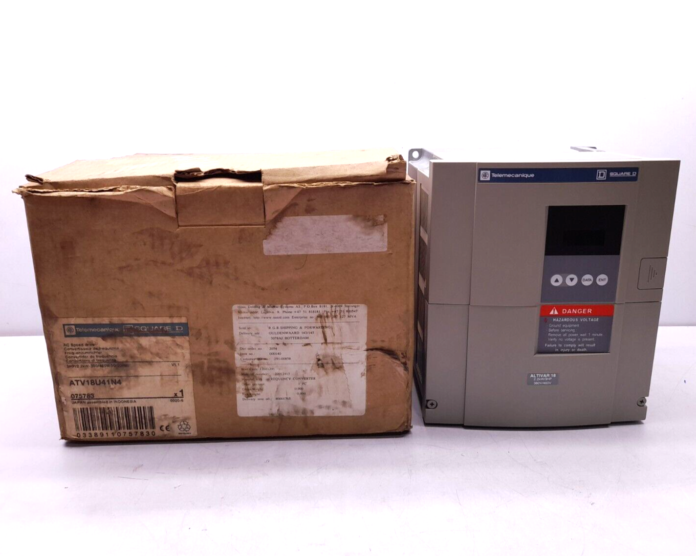 Telemecanique Square D ATV18U41N4 AC Speed Drive Frequency Converter