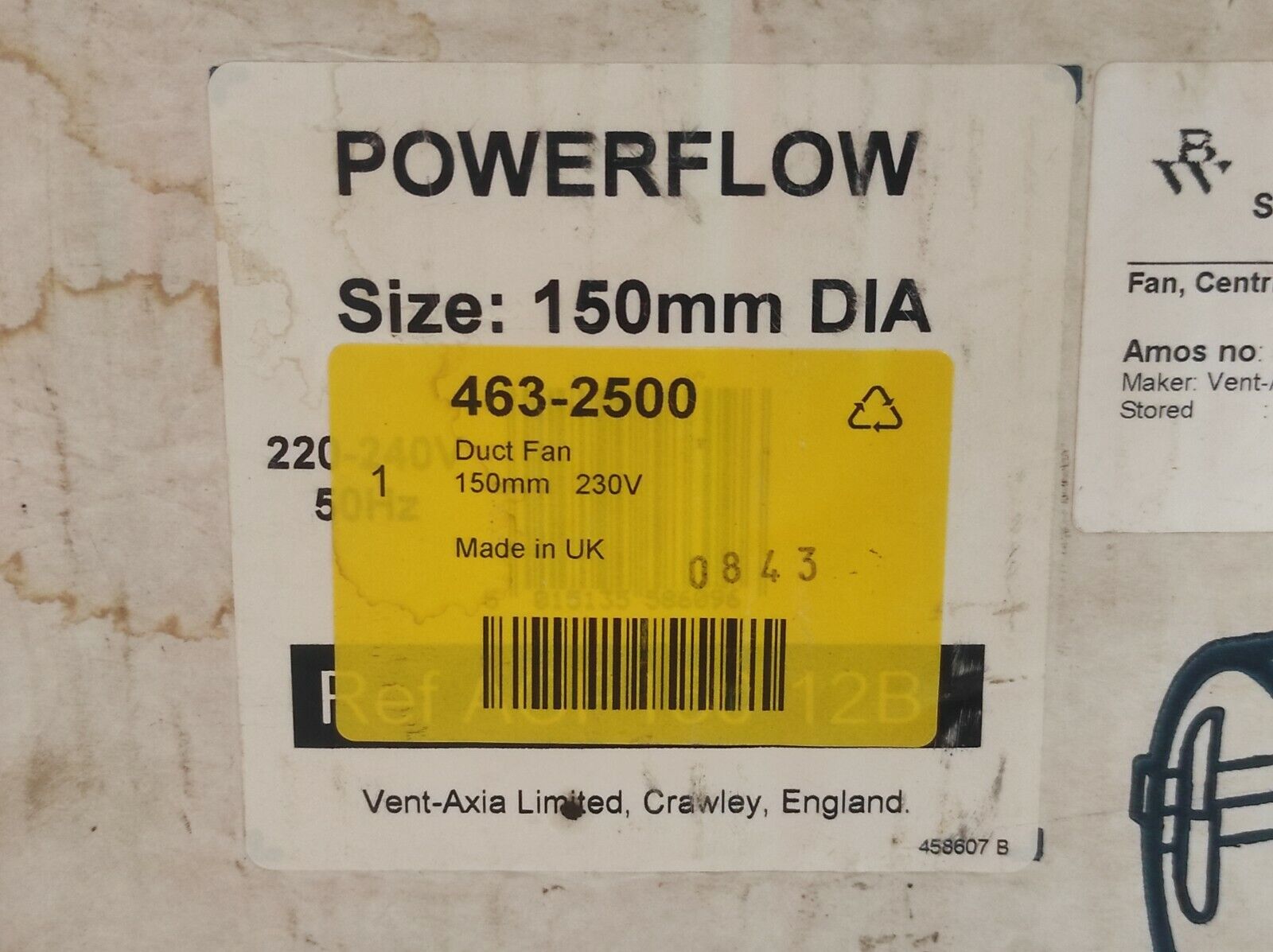 Vent Axia  ACP150-12B Power Flow 150mm DIA ACP15012B