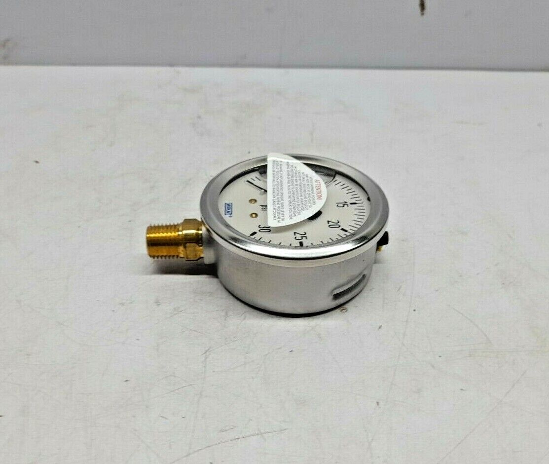 Wika 213.53 2.5” Pressure Gauge 9767043 0-30 PSI Conn ¼” NPT LM