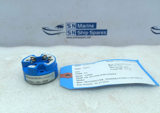 Weed Instruments 4HQT3U+000+0250F Temperature Transducer 0-250 DEG F