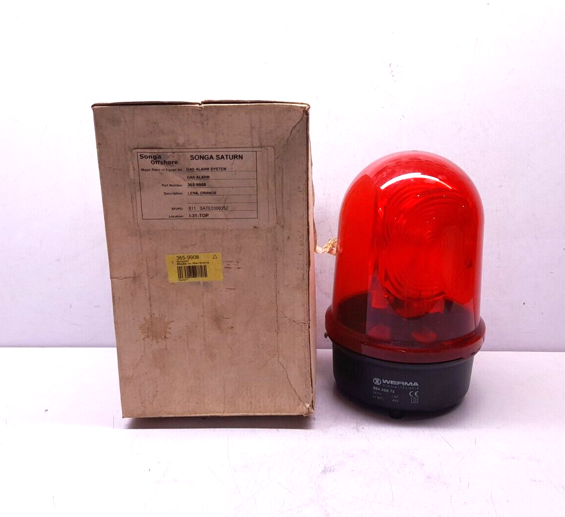 Werma 884 X00 75 Rotating Signal light Red BM 24V AC/DC 1.6A 884 100 75 RS 365-9