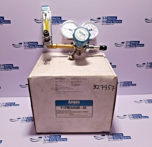 Airgas Y11FM244A580-AG Specialty Gas Regulator Y11-244A PMR1-012639 Flowmeter