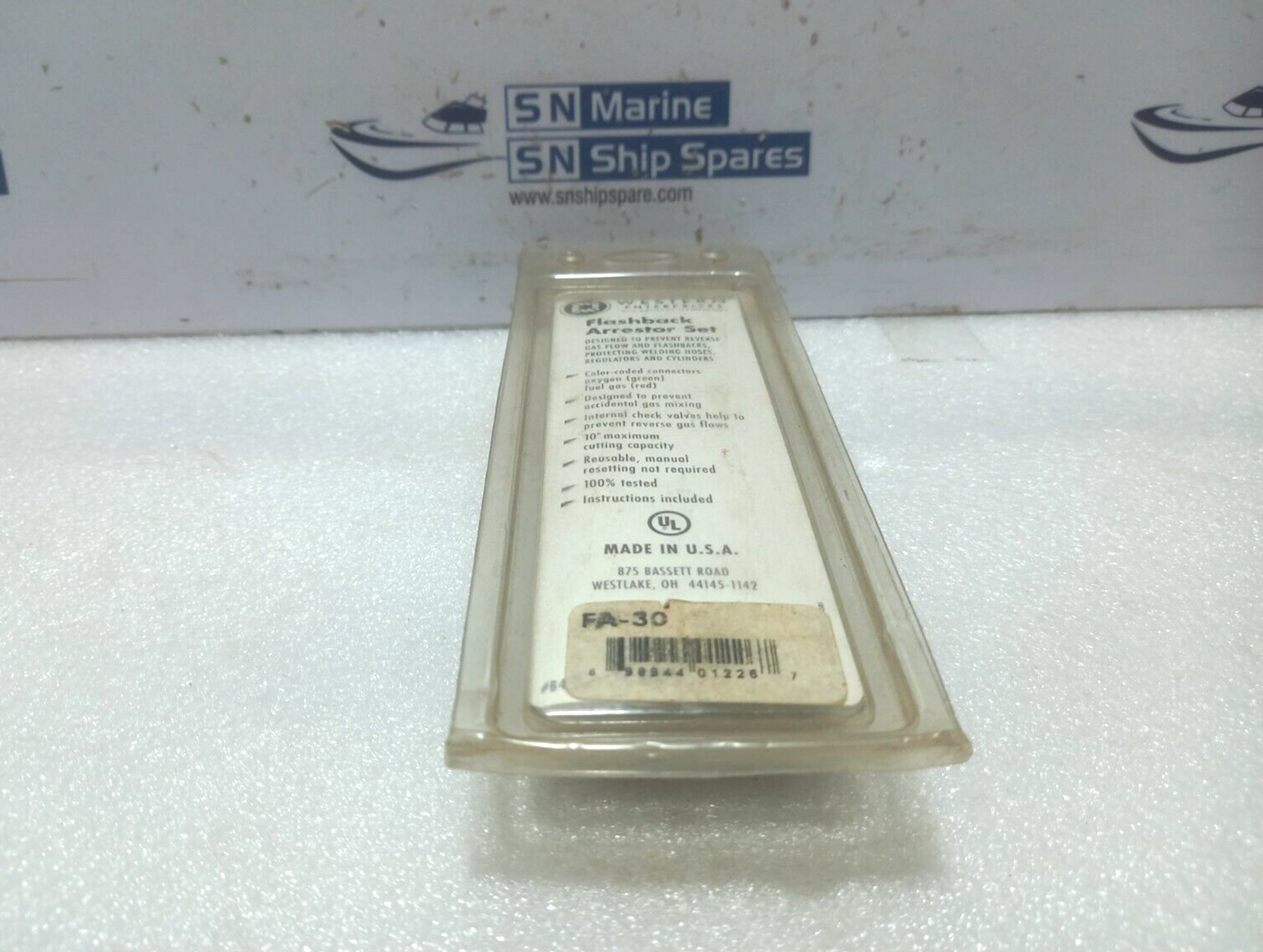 Western Enterprise FA-30 Flashback Arrestor Set  B-Size, 9/16-18 UNF Thread