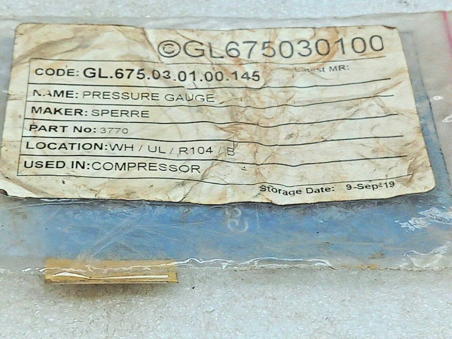 Wika 0-6Bar 0-0.6 MPa Pressure Gauge Sperre 3770
