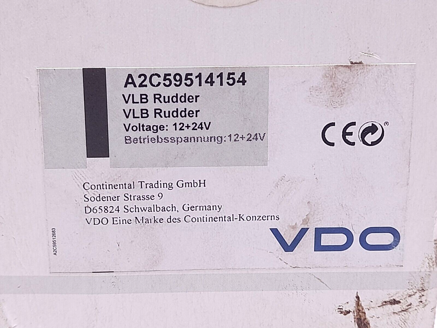 VDO A2C59514154 VLB Rudder 12+24V Sabb 955050 Rudder Indicator