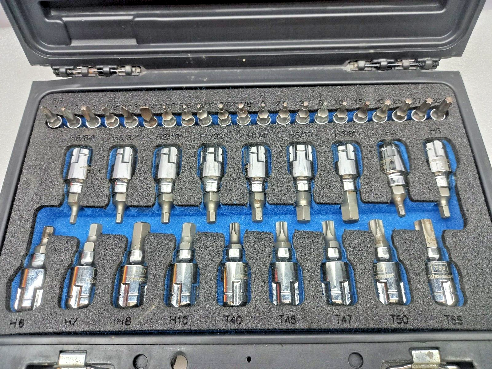 Westward 33HD82 39PCS Socket Bit 3/8” Dr Metric/ SAE