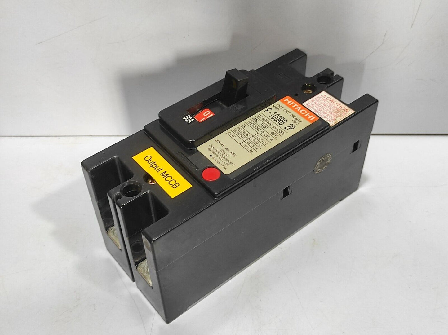 Hitachi F-100RB Circuit Breaker 2P 50A Ui 690VAC 50-60Hz
